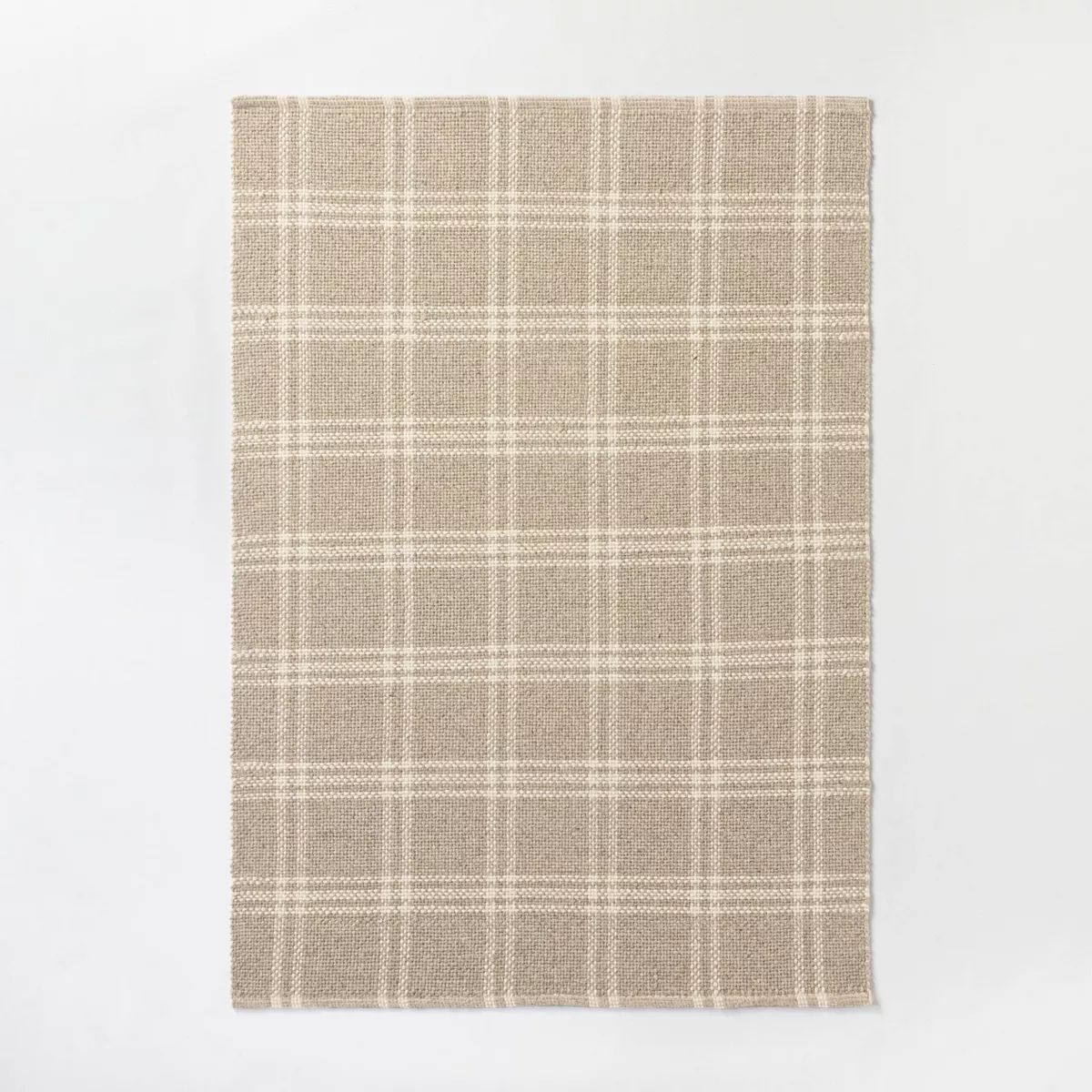 9'x12' Cottonwood Hand Woven Plaid Wool/Cotton Rug Beige - Threshold™ designed with Studio McGe... | Target