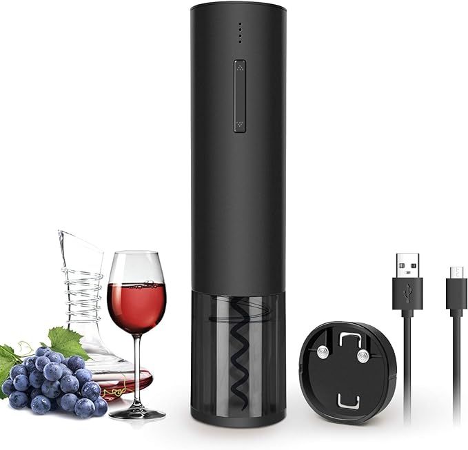 FLASNAKE Electric Wine Opener Rechargeable Automatic Corkscrew Wine Bottle Opener with Foil Cutte... | Amazon (US)