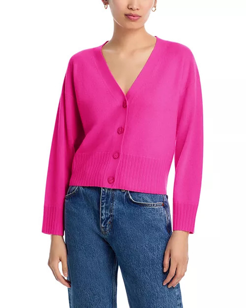 100% Cashmere V Neck Cardigan - Exclusive | Bloomingdale's (AU)