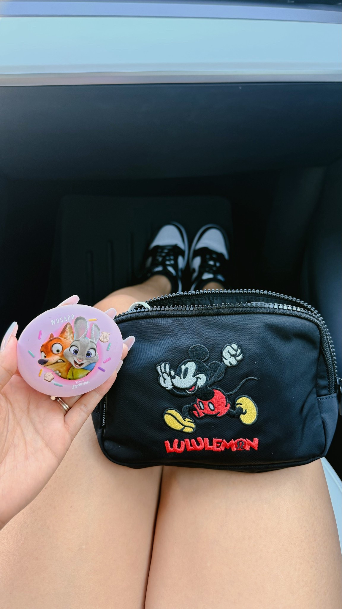 Disney girl essentials but make it aesthetic 💕✨

My fave combo: a mini Lululemon belt bag + the cutest Zootopia compact featuring Nick Wilde & Judy Hopps. 🥹💜 This is actually a limited edition magnetic eyelash set! I’ll be sharing the video of my unboxing reaction and try on!  Now I’m ready for Disney Springs!

Perfect for on-the-go moms, quick touch-ups, and staying organized without carrying a huge bag. 

Lululemon x Disney crossbody bag, woosado zootopia magnetic eyelashes, magnetic eyelashes, lululemon belt bag, disney outfit, disney mom style, disney aesthetic, mickey mouse style, zootopia merch, cute everyday essentials, mini belt bag outfit, mom on the go essentials, travel outfit disney, disney parks outfit, athleisure mom style, everyday carry essentials, whats in my bag mom, aesthetic accessories, disney accessories, compact mirror cute, wosado lashes, magnetic lashes, busy mom style, casual chic outfit, airport outfit ideas, florida style outfit, comfortable mom outfit, trendy mom fashion, disney inspired outfit, hands free bag, belt bag outfit ideas, Nike sb pandas

#LTKBeauty #LTKmomlife #LTKgrwm