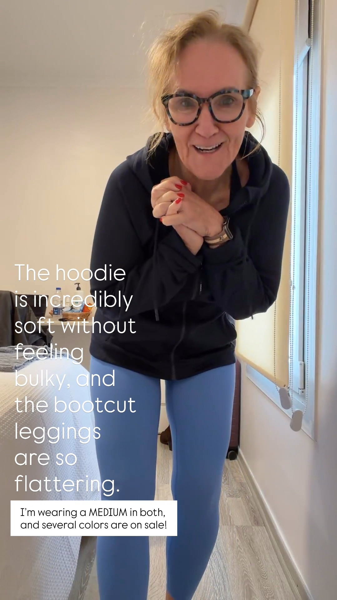 This fleece-lined zip hoodie and booty boot leggings are my go-to for travel days, walks, and everyday errands. The hoodie is incredibly soft without feeling bulky, and the bootcut leggings are so flattering. I’m wearing a medium in both, and several colors are on sale!

💡 LTK MADE EASY
❤️ Heart = Support my posts!
🔖 Save = Get sale & restock alerts
📋 Lists = Keep favorites organized
📲 Share = Send lists and products to a friend. Hello, Christmas List!
💬 Comment = Ask me anything about what I’m wearing.:-)

#LTKootd #LTKSaleAlert #LTKActive