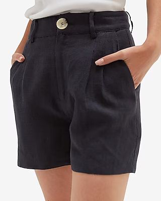 CRESCENT Hanson Flax Linen Shorts | Express