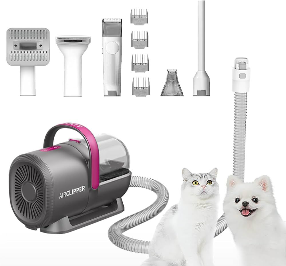 PETKIT Pet Grooming & Dog Hair Vacuum Kit, Professional 5 in 1 Pet Tools for Dogs Cats and Other ... | Amazon (US)