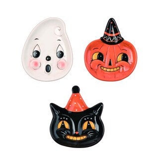Johanna Parker Design Dolomite Set of 3 Halloween Snack Plates Cat Ghost Pumpkin | Michaels | Michaels Stores