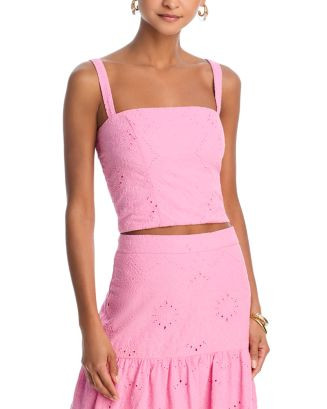 AQUA Lace Tank Top - Exclusive  | Bloomingdale's Women | Bloomingdale's (US)