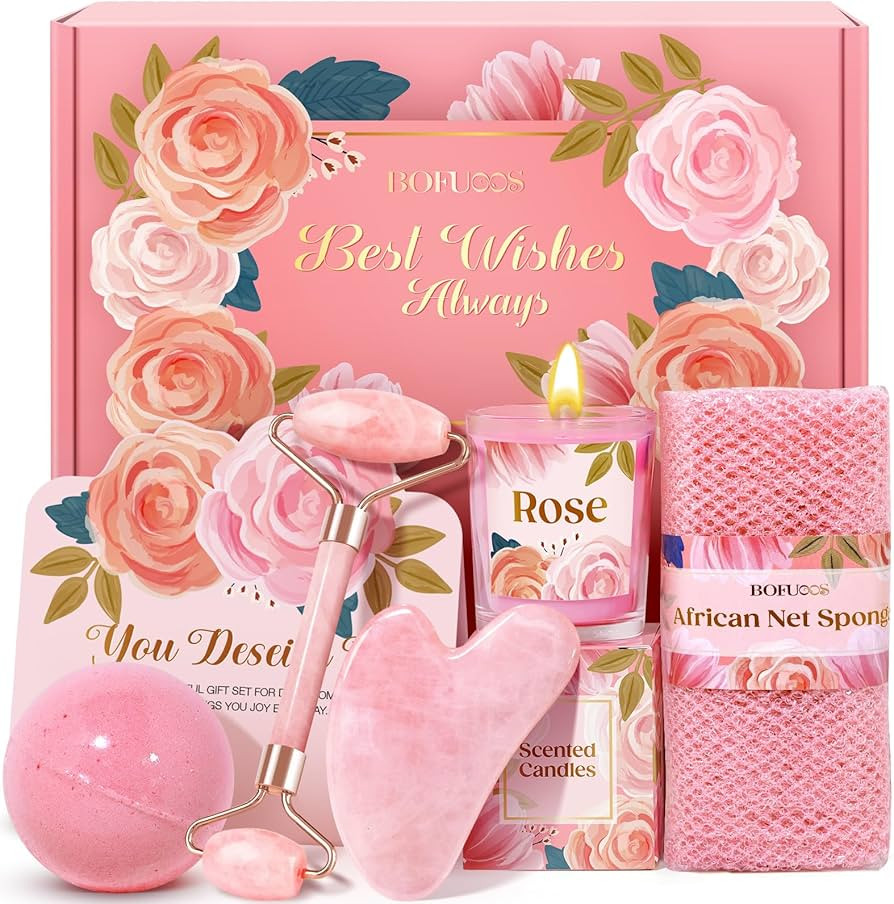 Valentines Day Gifts for Her, Women, Wife, Mom, Teen Girls - Gua Sha & Jade Roller Facial Tools G... | Amazon (US)