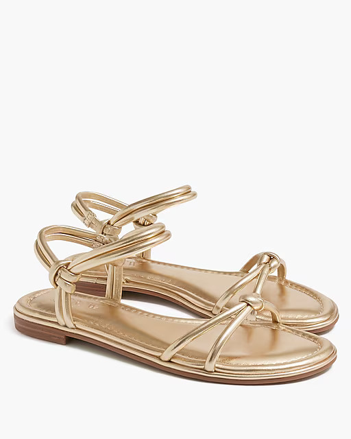 Knot ankle-strap sandals | J.Crew Factory