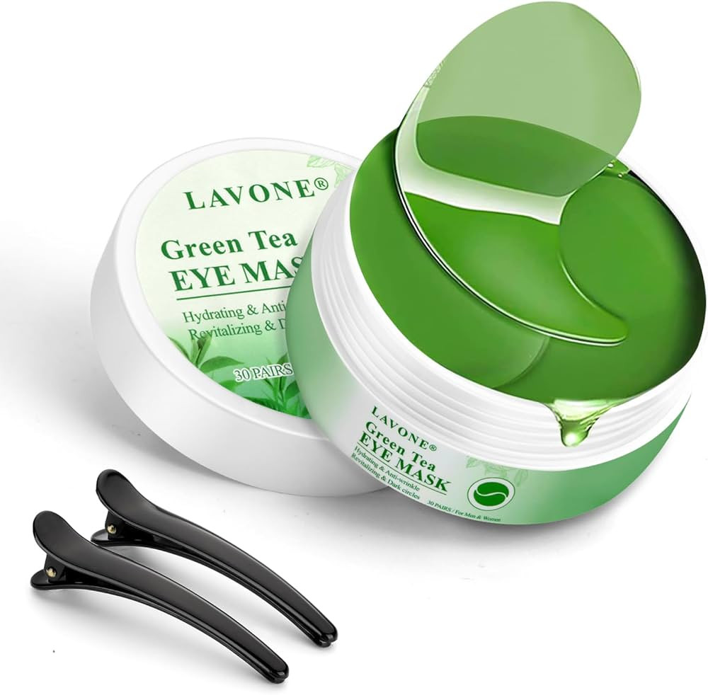 Under Eye Patches-30 Pairs Green Tea Eye Mask Skin Care Products-Eye Masks Skincare for Dark Circ... | Amazon (US)