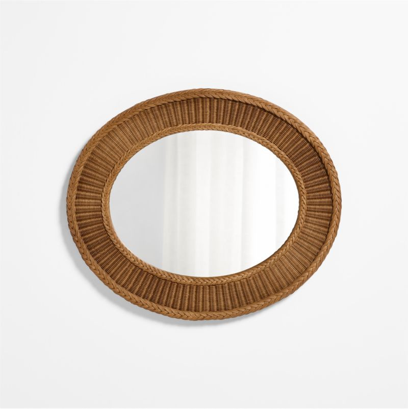 Fable Rattan Mirror by Sharland England | Crate & Kids | Crate & Barrel