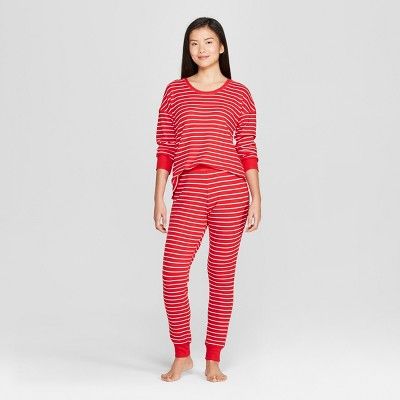 Women's Striped Pajama Set - Gilligan & O'Malley™ Red S | Target