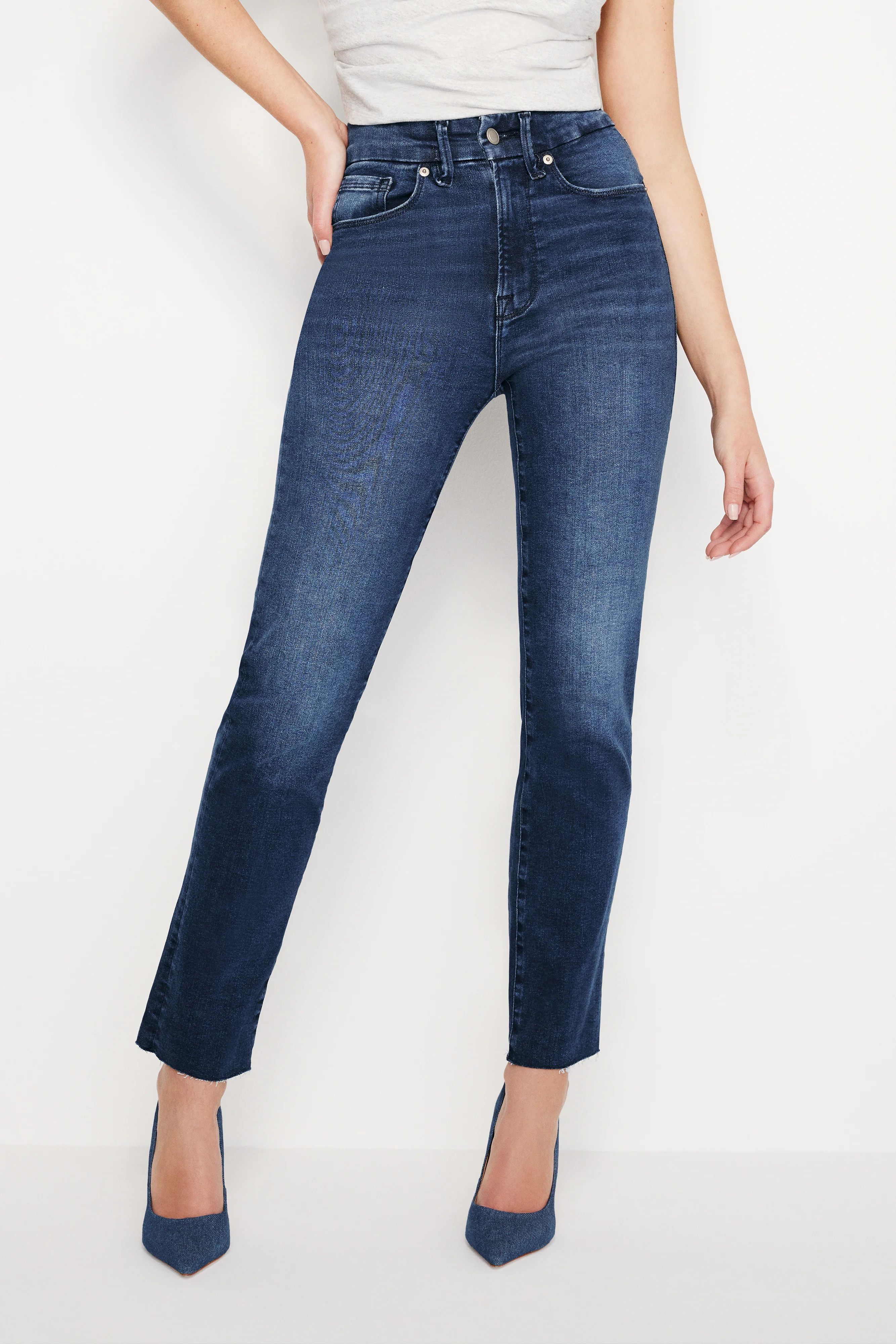 ALWAYS FITS GOOD CLASSIC SLIM STRAIGHT JEANS | Good American