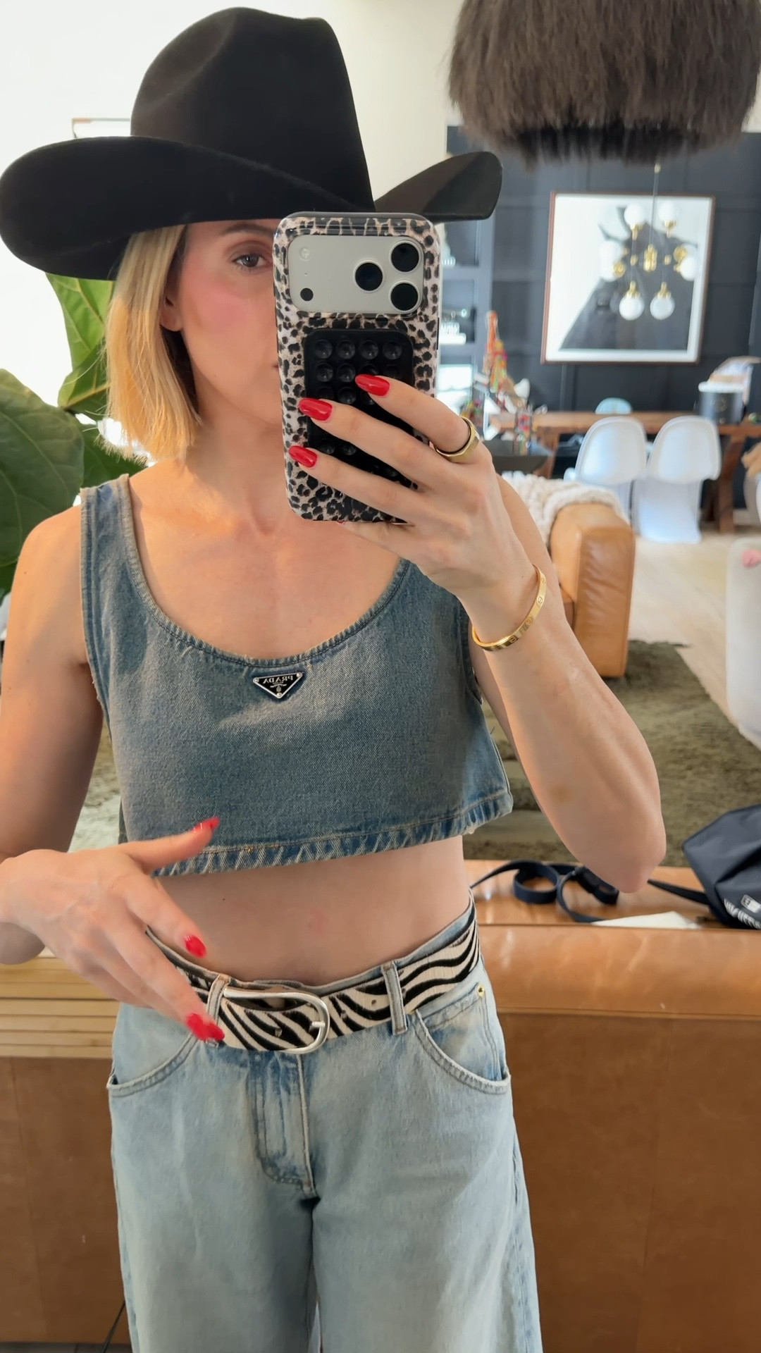 Jeans are tall girl, friendly! I’m wearing a small in the Prada top ￼

#LTKOver40 #LTKTall #LTKdayinmylife