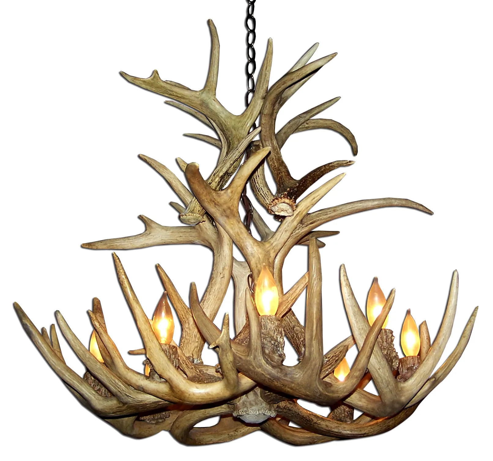 Canadian Antler Design Antler Chandelier 8-Light Off-white TraditionalAntler Chandelier | WTRCASC8LT-XL-S | Lowe's