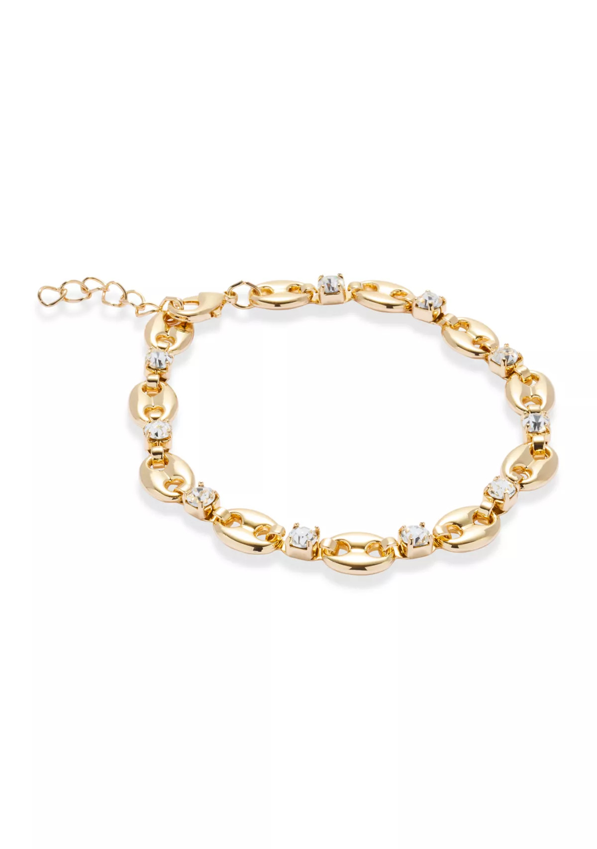 Fine Gold Plated CZ Link Tennis Bracelet | Belk