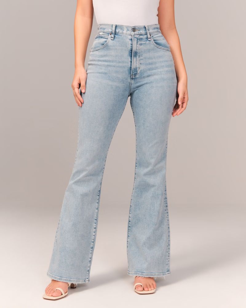 Women's Curve Love Ultra High Rise Flare Jean | Women's Bottoms | Abercrombie.com | Abercrombie & Fitch (US)
