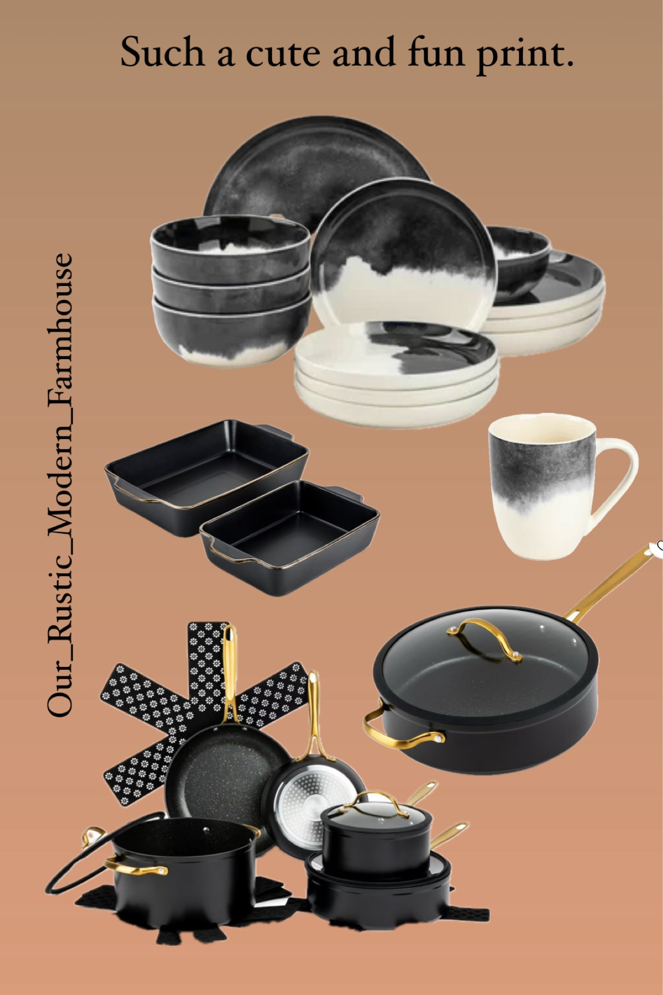This cow print dish set is so cute. 

#LTKhome #LTKsalealert #LTKfindsunder50