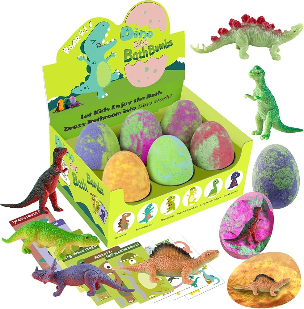 Bath Bombs for Kids with Surprise Toys Inside - XXL Dinosaur Toys Bath Bomb Gift, Gentle and Kids... | Amazon (US)