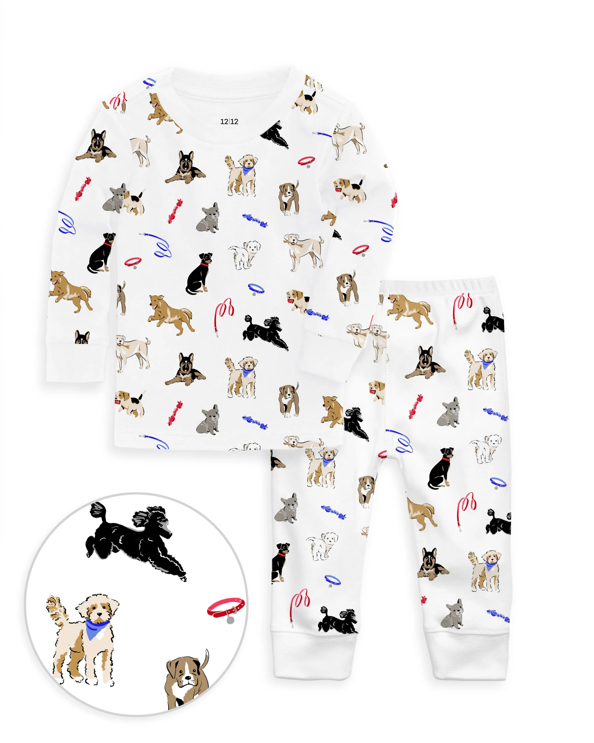 The Organic Long Sleeve Pajama Set [Dog Days] | 1212