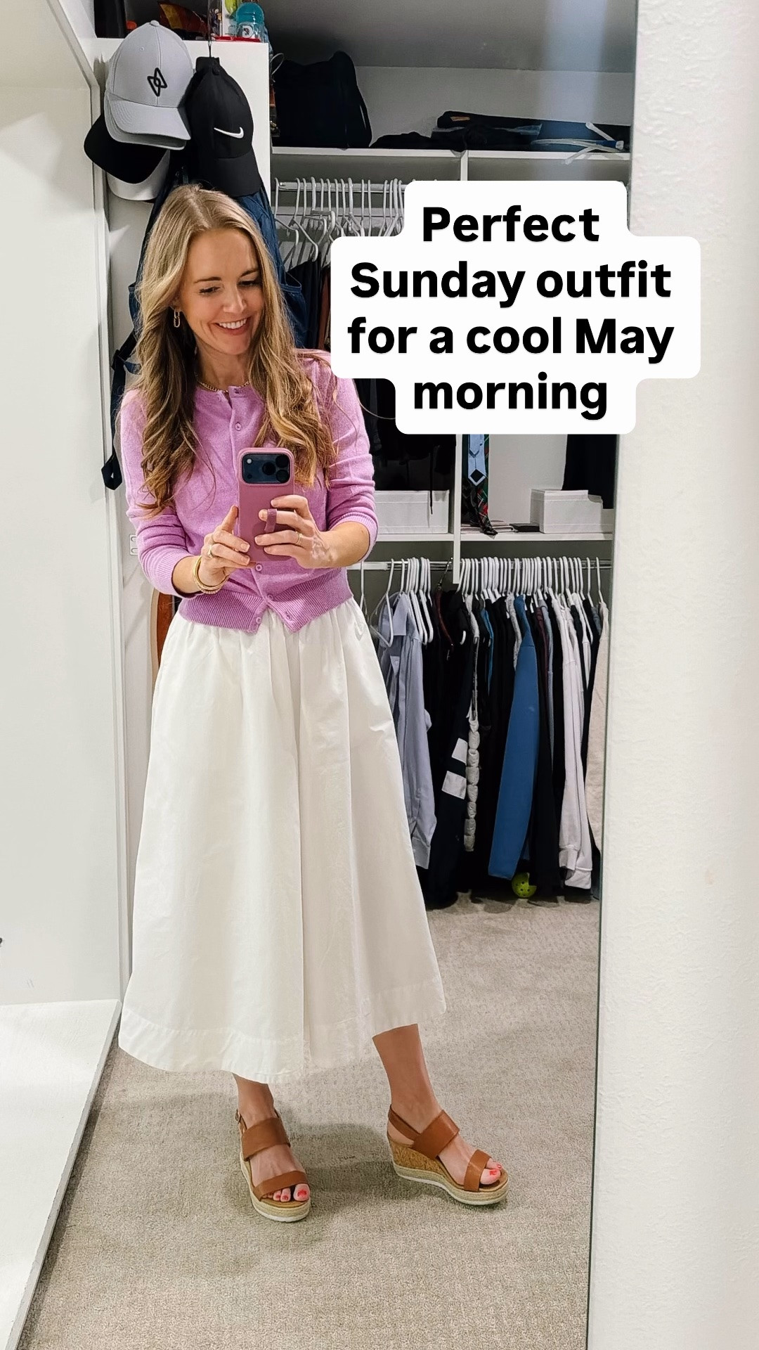 I love this outfit so much! 

This skirt is old from Target but I’ve linked a very similar one (with pockets!) 

And these sandals are close to 7 years old but my daughter has the TOMs pair linked below and they’re very close and mega comfortable (and 30% off right now)