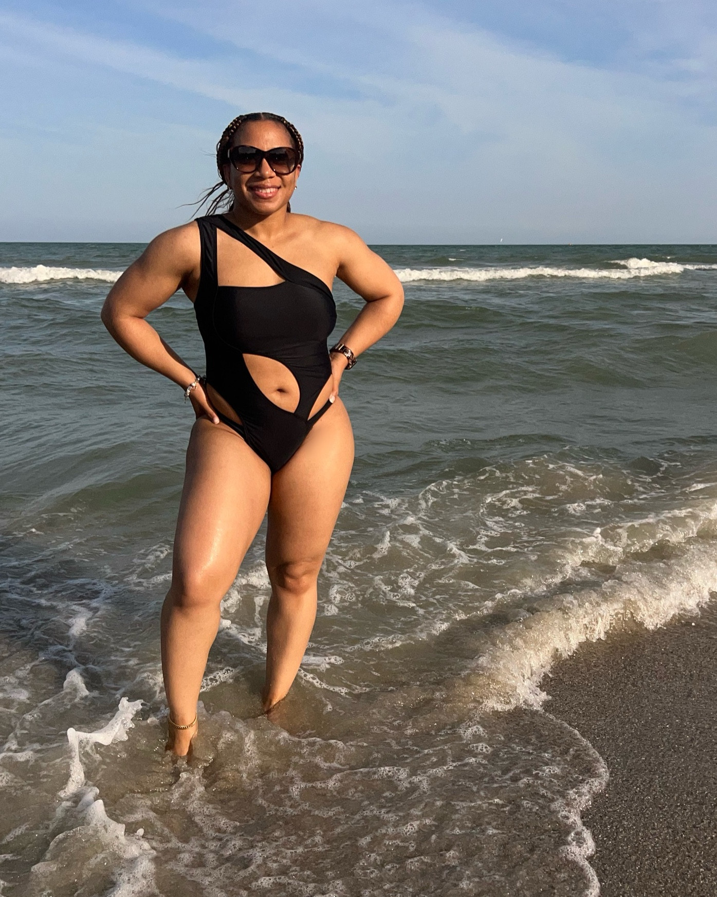 I love a good one piece! Perfect if you’re looking for some coverage with a few peak-a-boo sections. It’s durable and has good stretch. I’m wearing a size medium. 

#LTKStyleTip #LTKSwim #LTKFindsUnder50