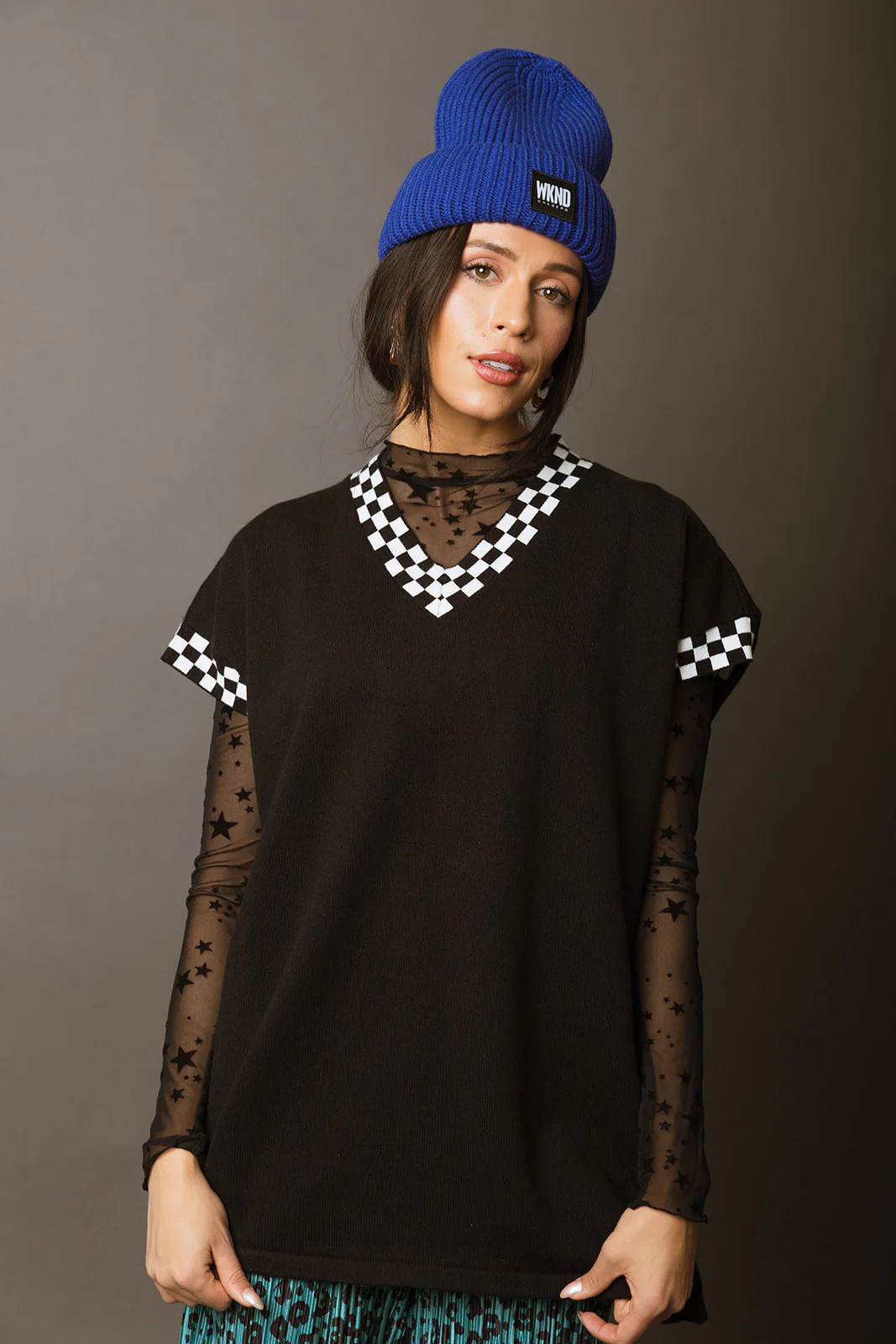 Too Cool Checkered Knit Top | WKNDchasers