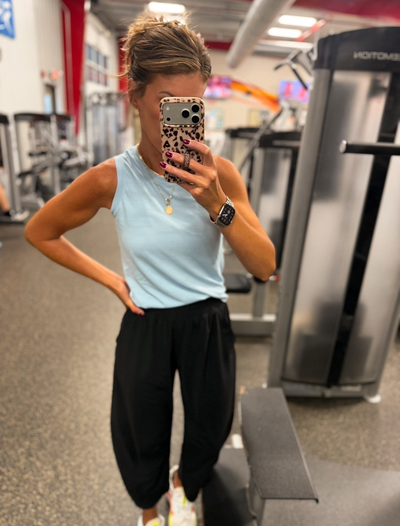 My favorite workout tank. Super lightweight. I size down to XS for slimmer fit. 
Pants are also lightweight. Great option when I don’t feel like shorts. 
Pants/ small

#LTKSeasonal #LTKActive #LTKOver40