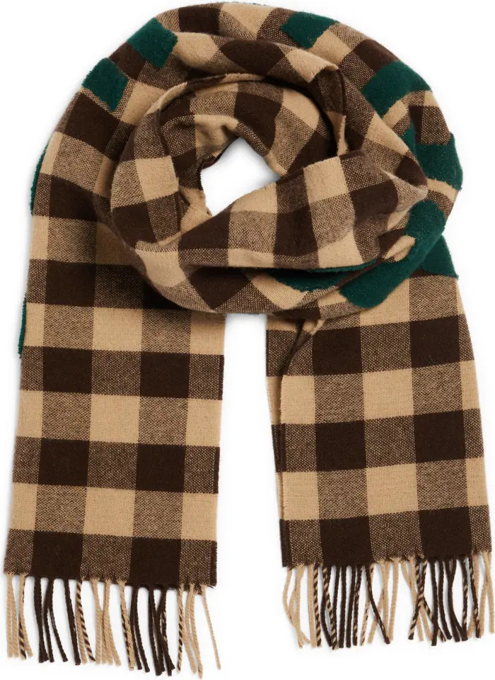 Acne Studios Veda Buffalo Plaid Wool Blend Scarf | Nordstrom | Nordstrom