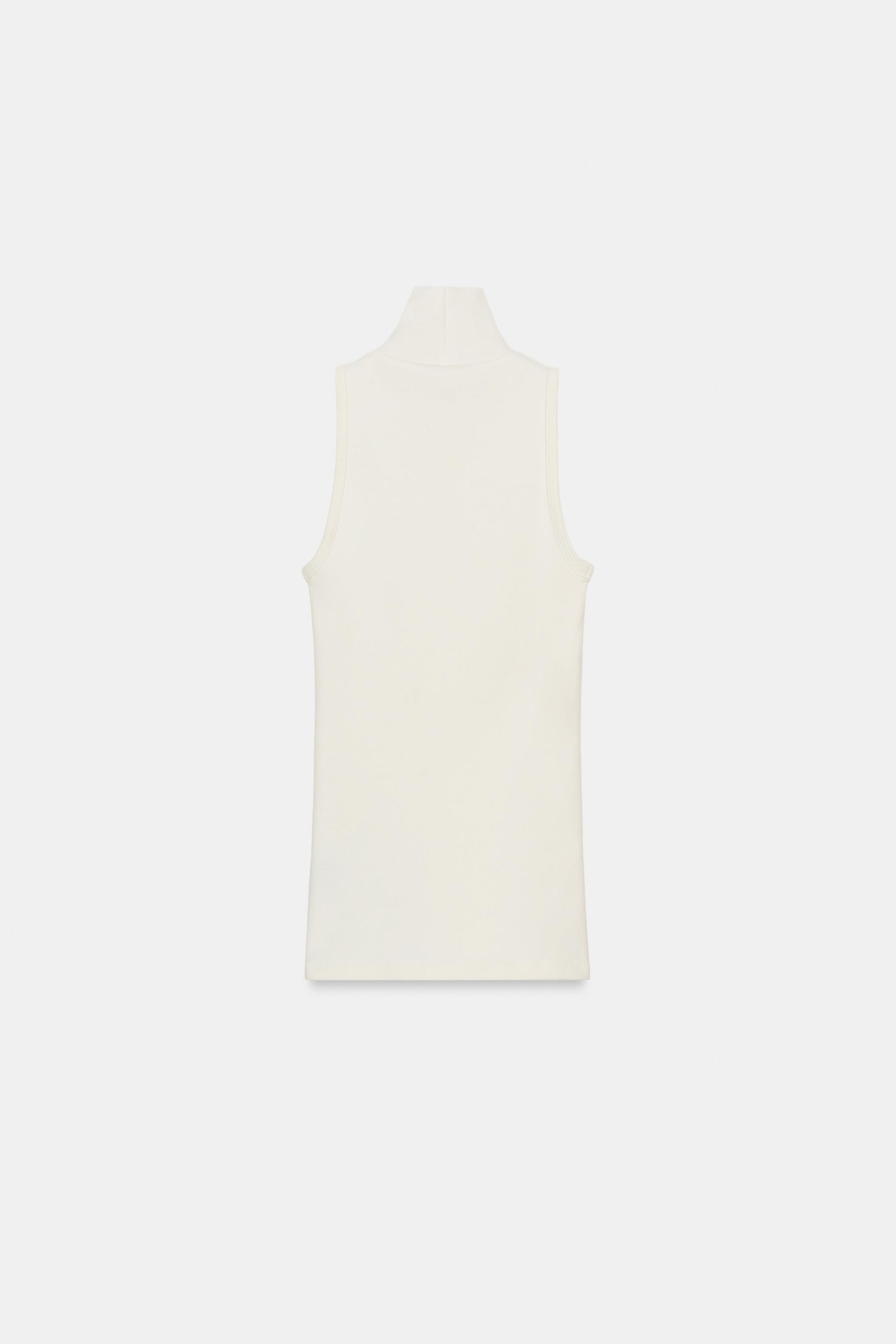 HIGH COLLAR SLEEVELESS TOP | Zara US