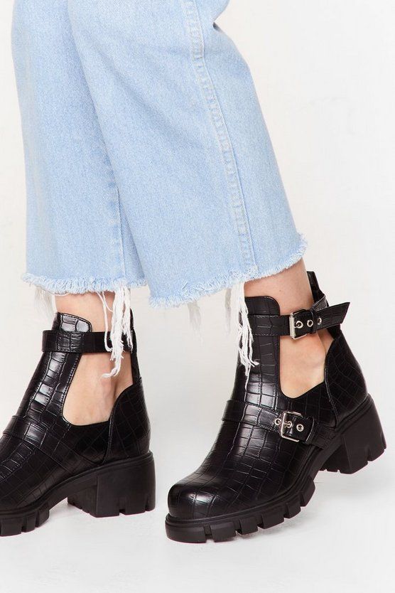 Cut-Out of Their League Chunky Croc Boots | NastyGal (US & CA)