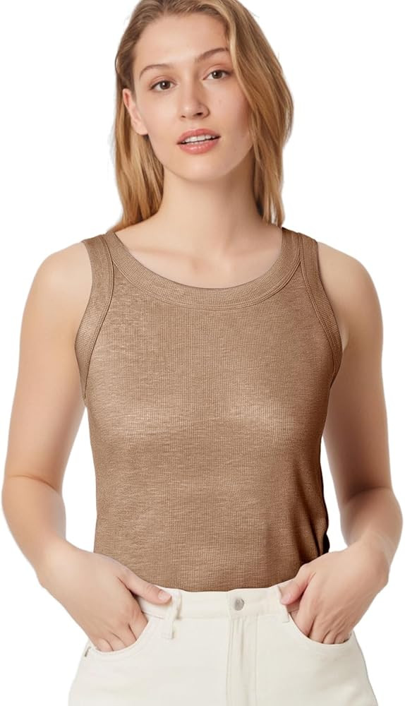 TZ Promise Women's Summer Sleeveless Tank Top Racerback High Neck Knit Ribbed Basic Shirts | Amazon (US)