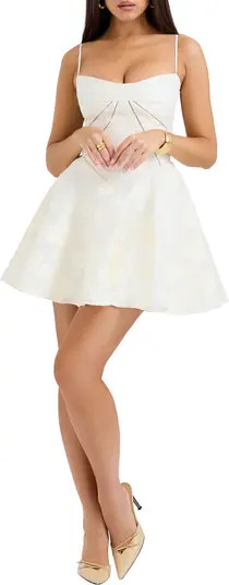 Serenita Jacquard Fit & Flare Cocktail Minidress | Nordstrom