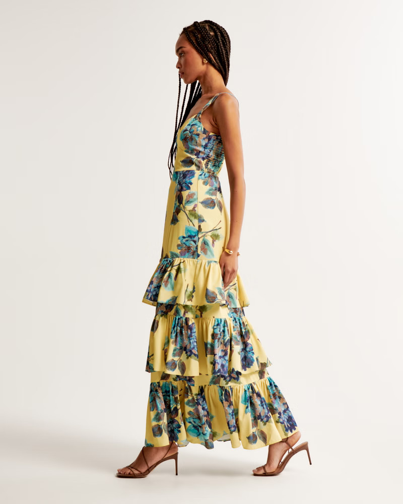 Drama Ruffle Tiered Maxi Dress | Abercrombie & Fitch (US)