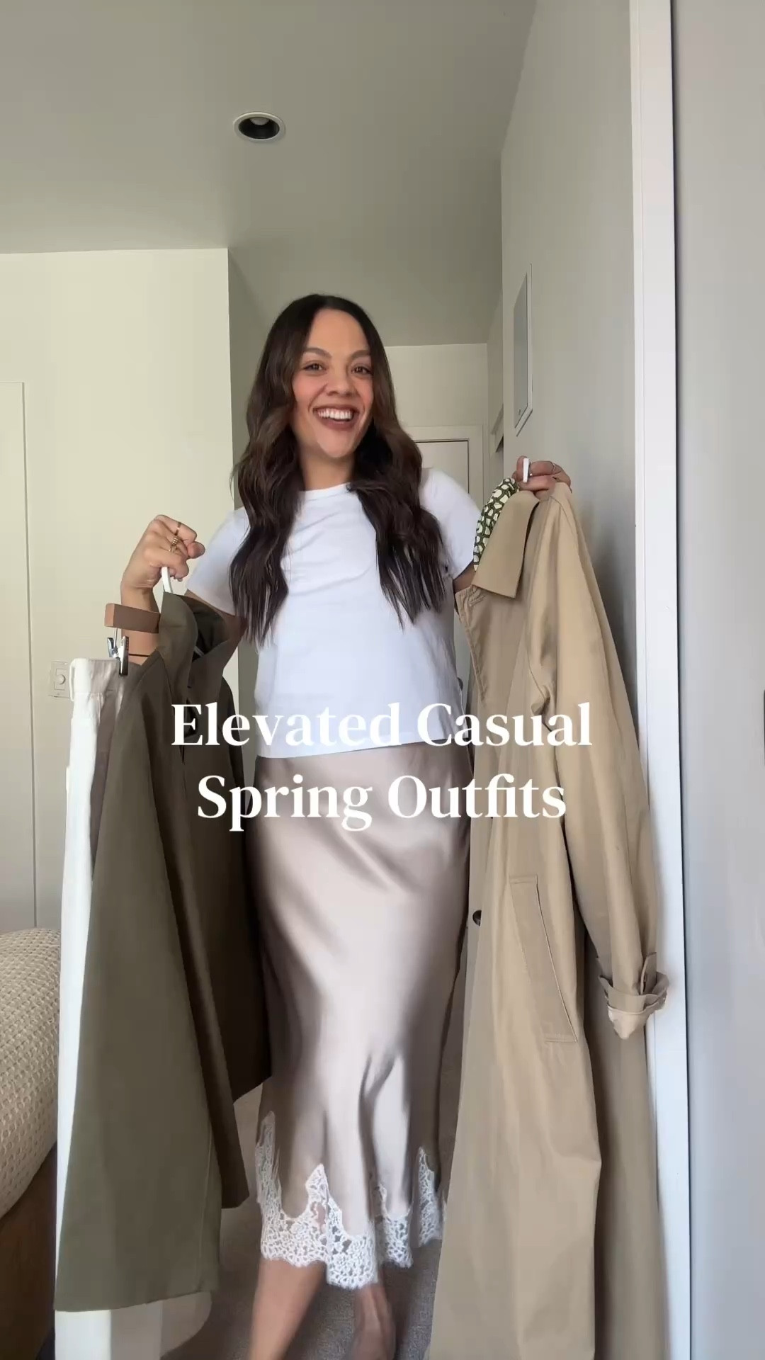 For elevated casual spring outfits!

Outfit one:
-Aritzia cream lack and silk miniskirt, I have a size large.
-Aritzia white T-shirt, I have a size large.
-Gold sling back kitten heels. Similar option linked.
-Aritzia dark beige cardigan. I have a size medium.
-Coach brown suede shoulder bag.
-Celine Triomphe cat-eye sunglasses. 

Outfit two:
-Black tailored pants, similar options linked.
-Aritzia white T-shirt, I have a size large.
-Aritzia beige trenchcoat, I have a size medium.
-Banana Republic green oversized scrunchie. 
-Sam Edelman silver Mary Jane Flats. 
-Quince black and silver studded belt.

Outfit three:
-Zara olive green cropped trenchcoat. I have a size medium.
-Aritzia white T-shirt, I have a size large.
-Zara white barrel jeans, I have a size 8.
-Madewell brown woven flats. 
-Celine Triomphe teen bag in cognac. 

Outfit four:
-Aritzia brown and cream polkadot dress. I have a size medium.
-Aritzia taupe bomber jacket, I have a size medium.
-Demellier London brown suede tote bag.
-Ganni brown aviator sunglasses. Similar options linked.



#LTKcanada #LTKstyletip #LTKjeans
