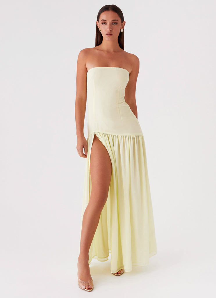 Eden Strapless Maxi Dress - Yellow | Peppermayo (Global)