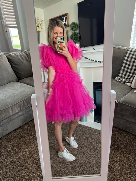 Hot pink tulle dress that I wore as my Taylor swift eras tour outfit. True to size. Wearing xsmall. Code KARLI15ICC for 15% off

#LTKsalealert #LTKSeasonal #LTKstyletip