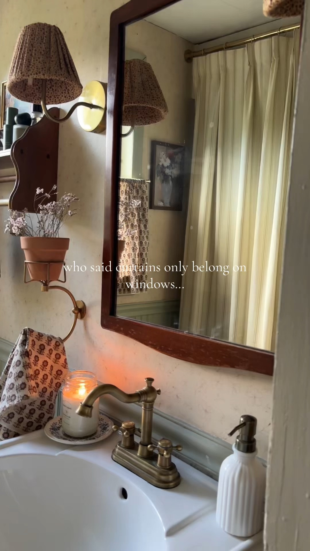 Who said curtains only belong on windows? 🤍

One of my favorite ways to add softness to our old farmhouse bathroom. I chose Neutral Curtains’ custom pinch pleat panels in Fresh Sage, and I love how they make this little space feel so much more romantic and collected.

Made with natural fabrics and OEKO-TEX® certified materials, so they’re beautiful and thoughtfully made, too.

Product details:
Collection: Loxley
Color: Fresh Sage Y926-3
Header Style:Pinch Pleat with BackTab
Liner: 90 gsm


#neutralcurtains

#LTKHome