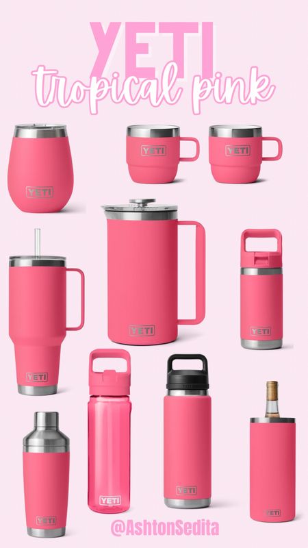 THIS NEW TROPICAL PINK YETI COLOR IS TO DIE FOR!!! Love this pink for summer so perfect!! 

#LTKStyleTip #LTKTravel #LTKSeasonal