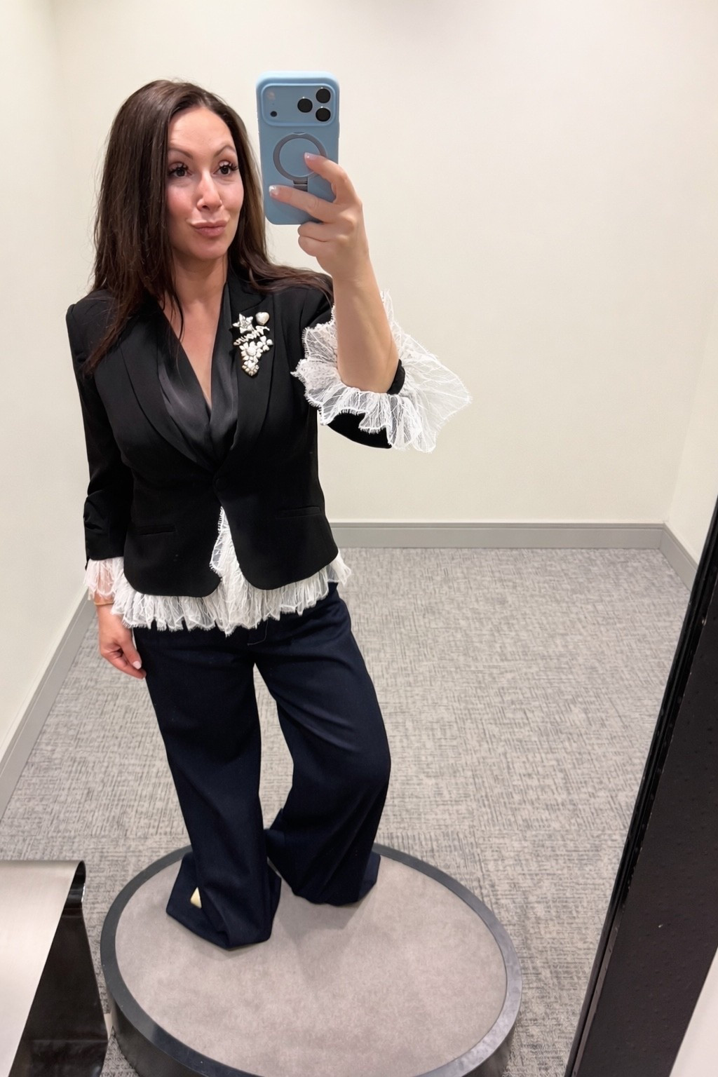 Loving this shorter version of the Cinq a Sept blazer! Perfect for petite girlies!

#LTKOver40 #LTKMidsize #LTKSeasonal