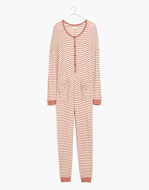 Waffle Knit Union Suit Pajama Onesie | Madewell