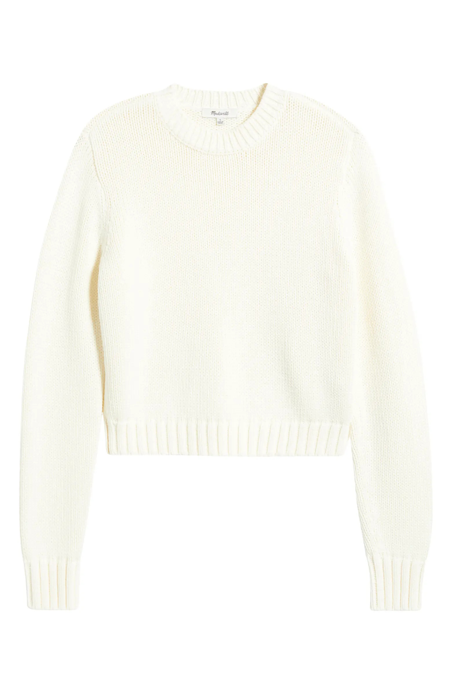 Madewell Solid Relaxed Cotton Sweater | Nordstrom | Nordstrom