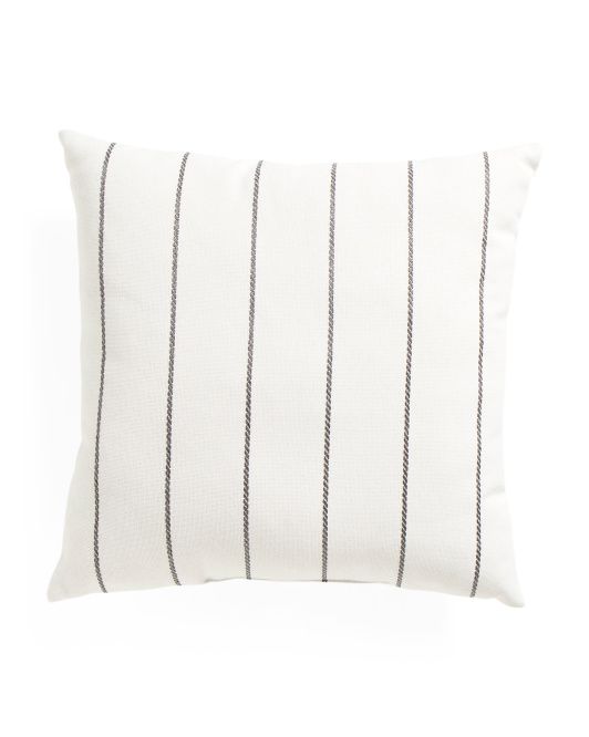 22x22 Indoor Outdoor Striped Performance Fabric Pillow | TJ Maxx