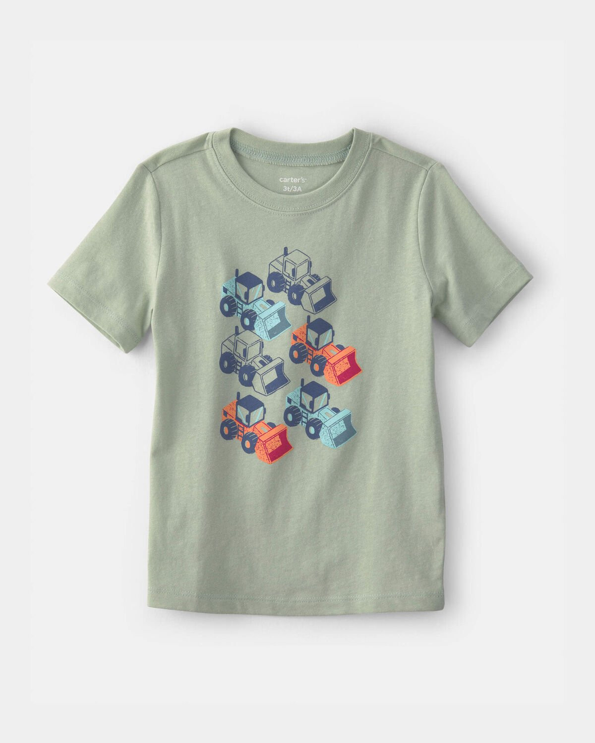 Toddler Boy Construction Digger Graphic Tee - Green | Carter's | Carter's Inc