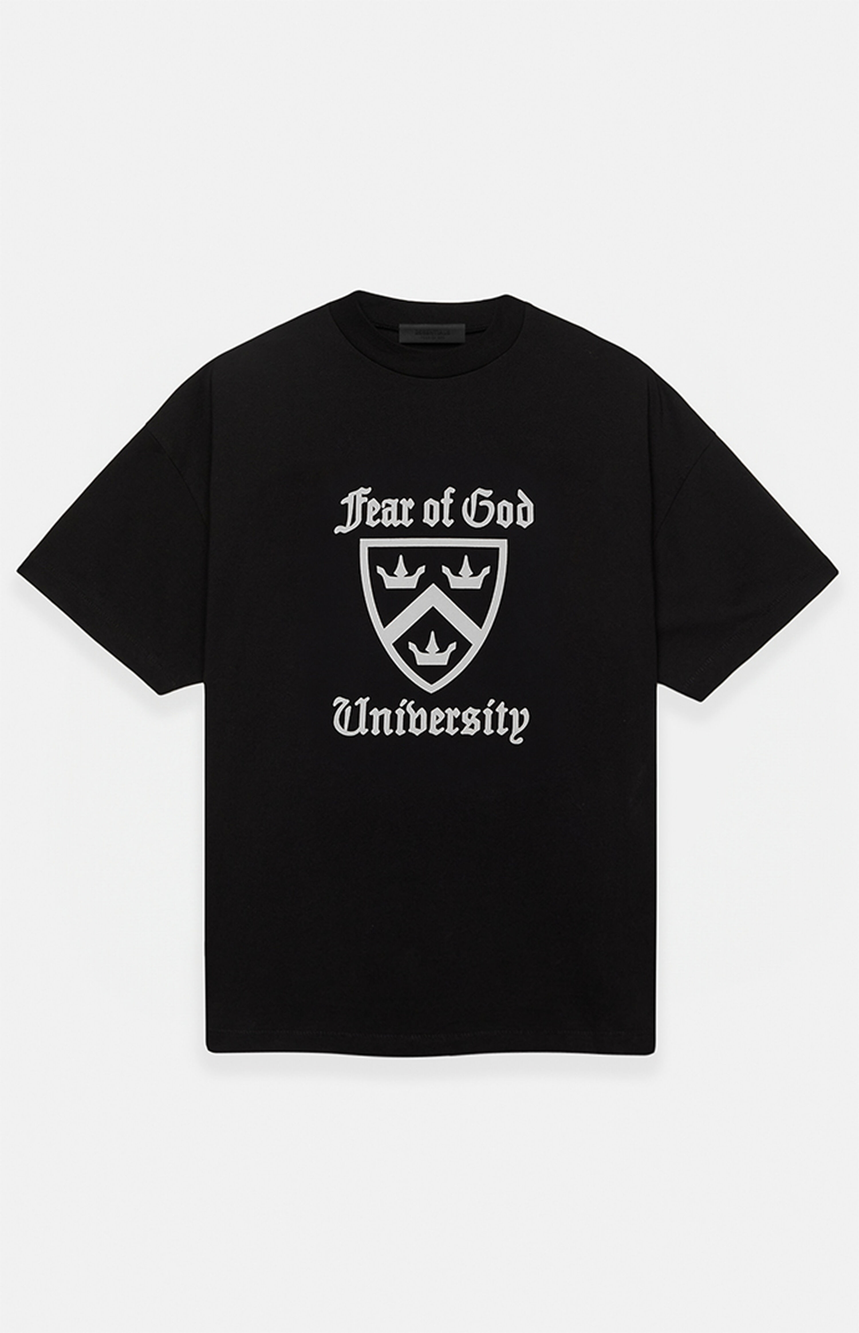 Fear of God Essentials Black Heavy Crew Neck T-Shirt | PacSun