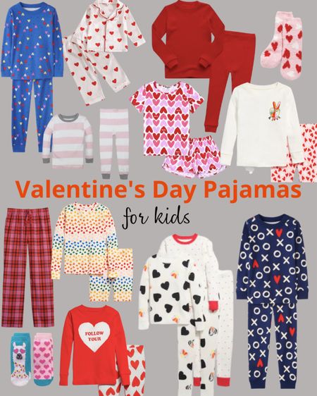 Valentine’s Day pajamas for kids 
Matching pajamas 
Valentine’s Day looks 

#LTKkids #LTKSeasonal #LTKbaby