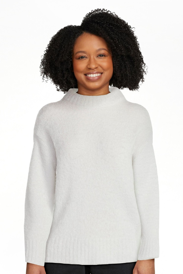Free Assembly Women's Mock Neck Wedge Sweater with Long Sleeves, Sizes XS-XXL | Walmart (US)