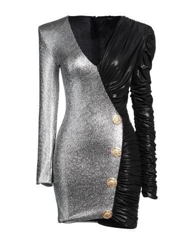 Balmain Woman Mini dress Black Size 8 Viscose, Elastane, Polyamide, Metallic fiber | YOOX (US)
