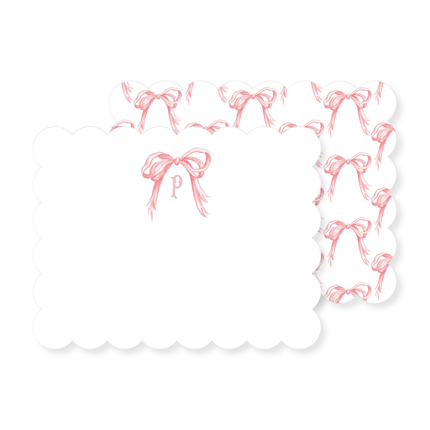 Pink Grandmillennial Bow Personalized Stationery — Simply Jessica Marie | Simply Jessica Marie