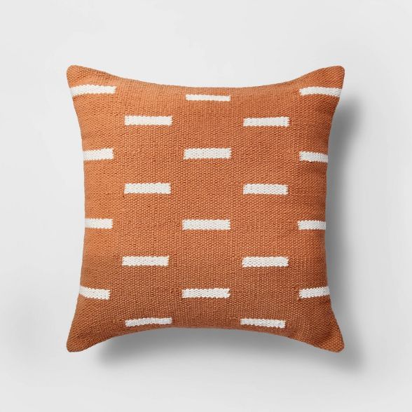 Square Linework Pillow Orange/White - Project 62™ | Target