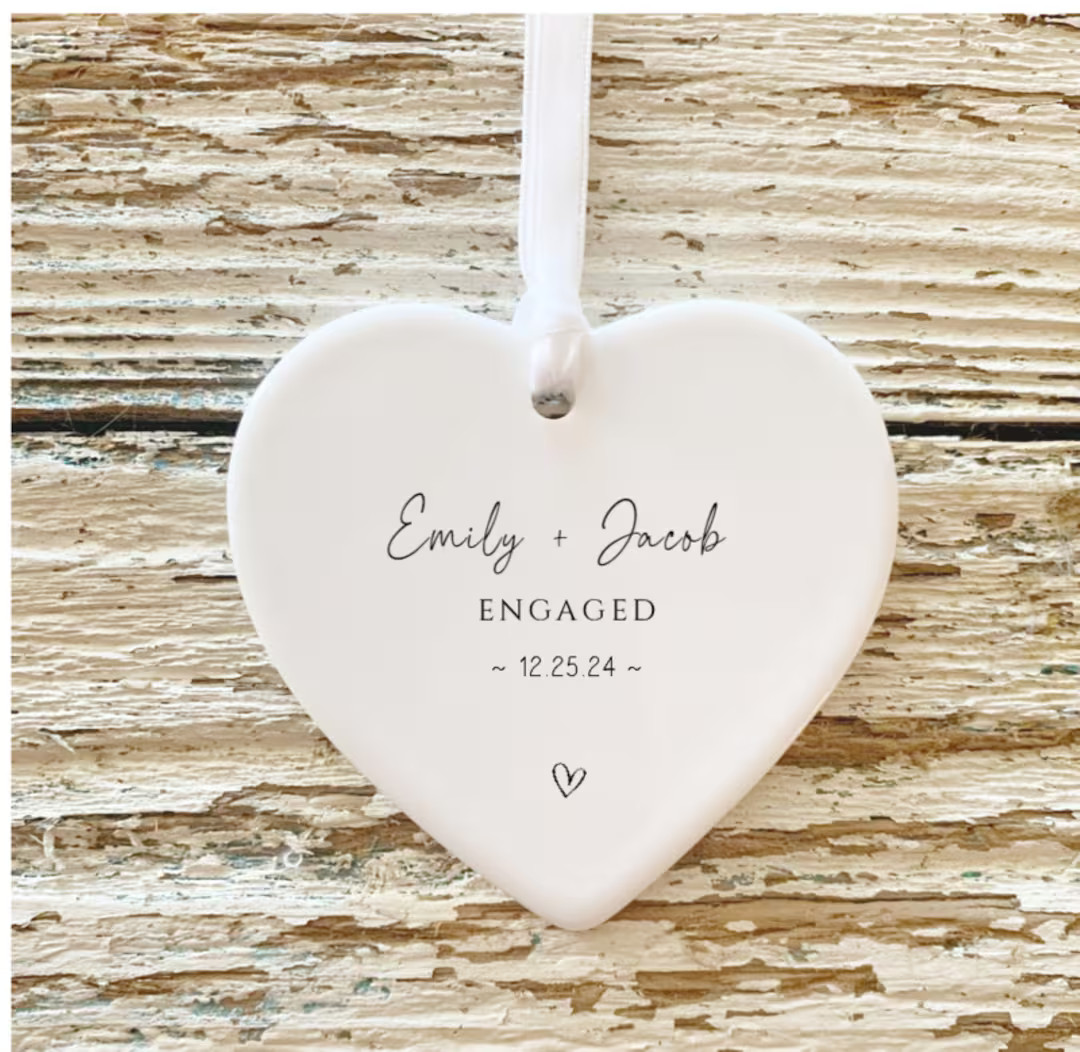 Engaged Ornament Engagement Gift Engagement Ornament Couples Ornament Engagement Announcement Wed... | Etsy (US)