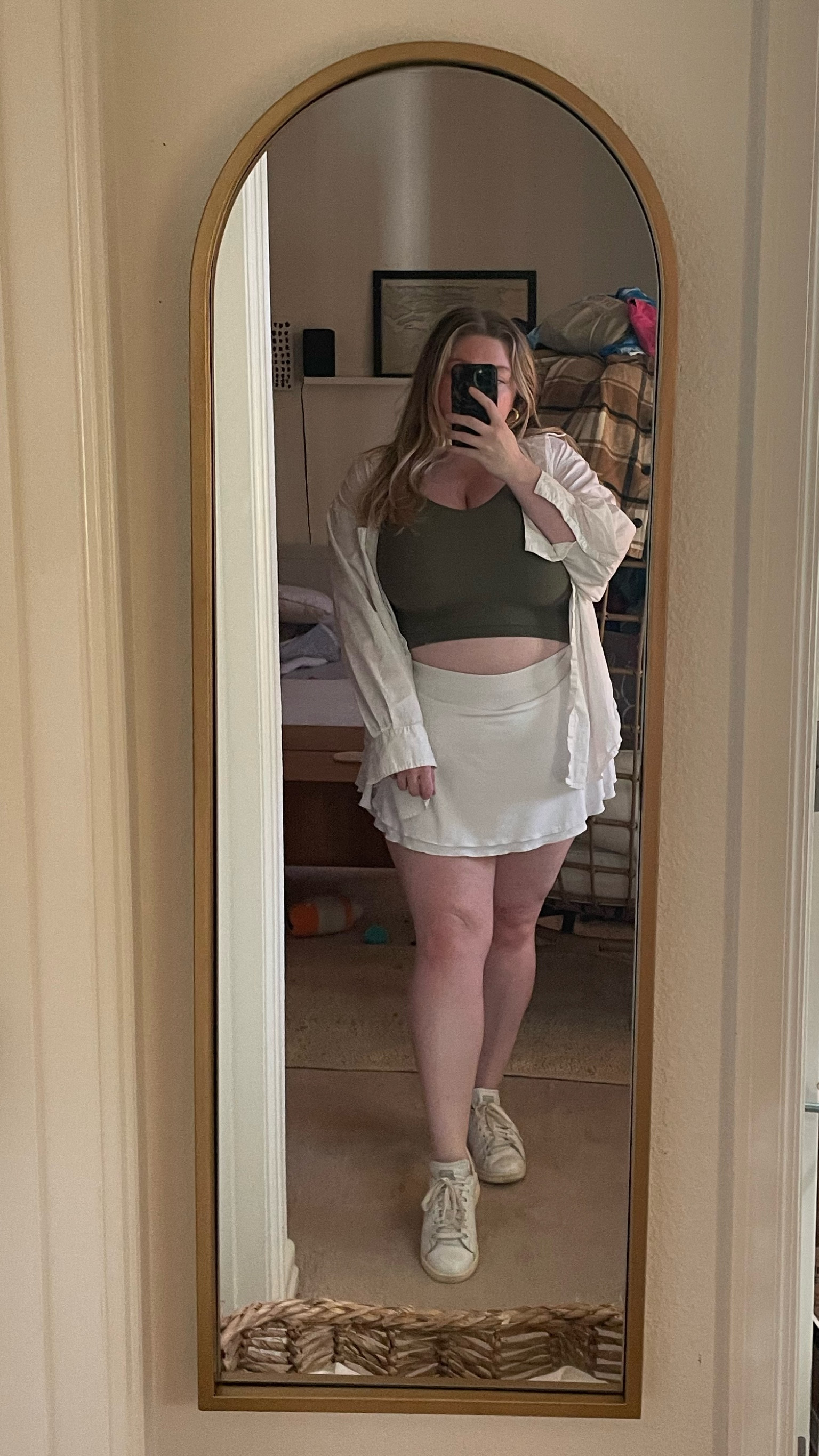 midsize 12 tennis skirt outfit | early fall | transitional | skort | curvy | plus size

#LTKshoecrush #LTKcurves #LTKSeasonal